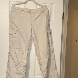 LOFT Light Beige Cotton Pants